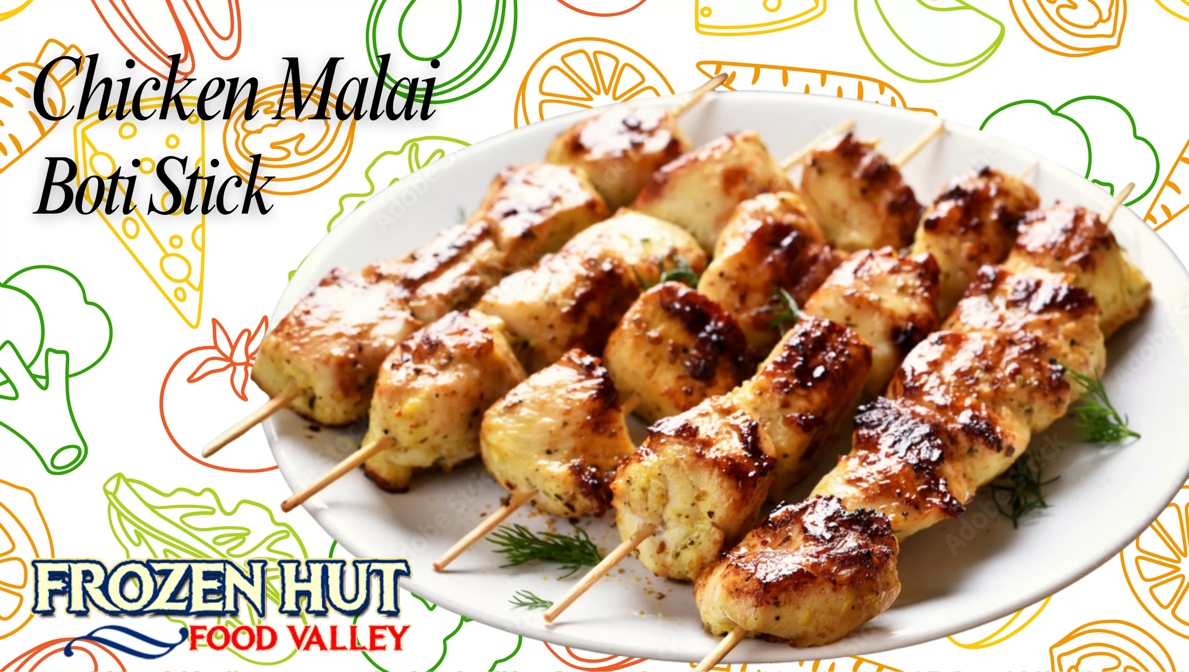 Chicken Malai Boti Stick